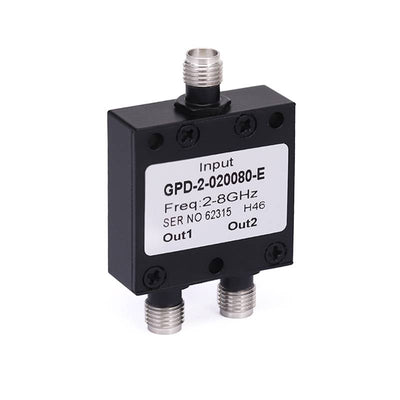 2-Way SMA Power Divider From 2 GHz to 8 GHz Rated at 30 Watts