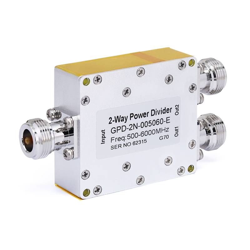2-Way N Power Divider From 0.5 GHz to 6 GHz Rated at 30 Watts