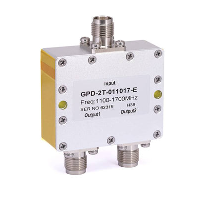 2-Way TNC Power Divider, One Output with DC Block, From 1.1 GHz to 1.7 GHz Rated at 30 Watts