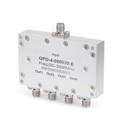 4-Way SMA Power Divider From DC to 3 GHz Rated at 2 Watts