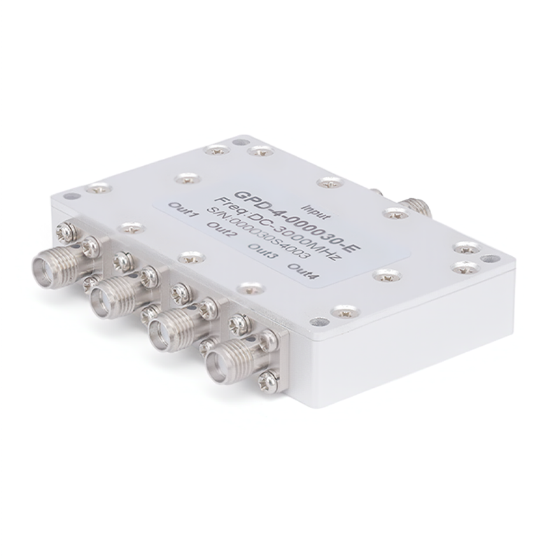 4-Way SMA Power Divider From DC to 3 GHz Rated at 2 Watts