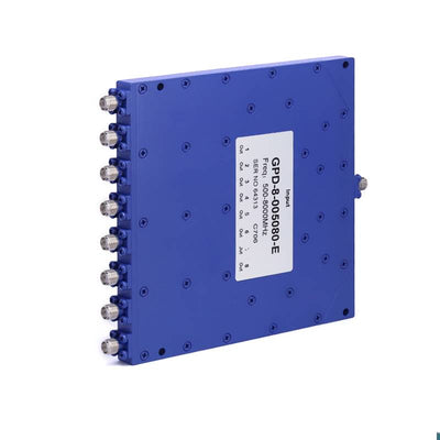 8-Way SMA Power Divider From 0.5 GHz to 8 GHz Rated at 20 Watts