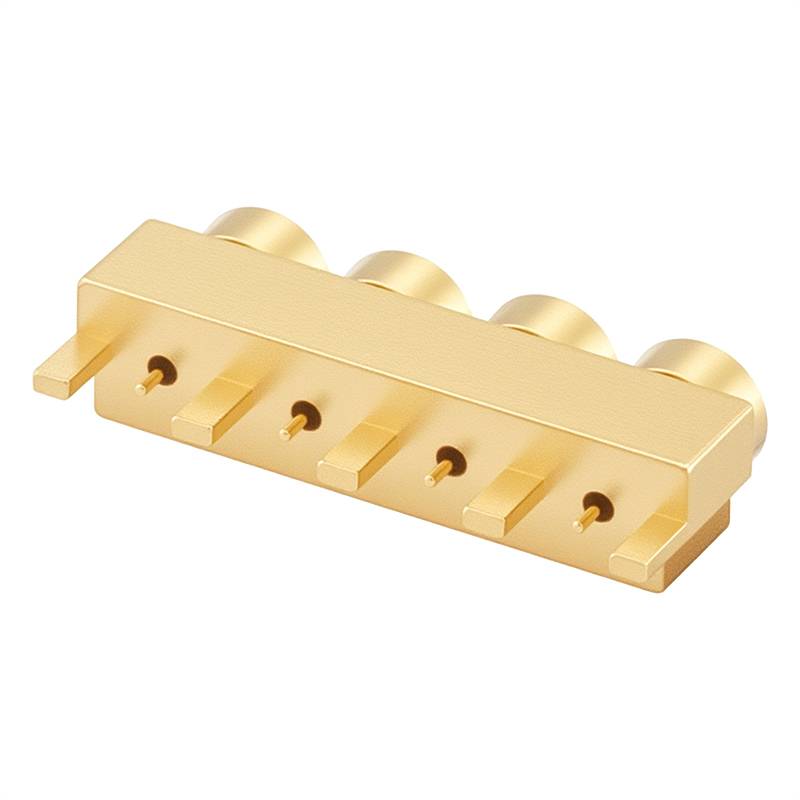GPPO(mini-SMP) Male 4 Channel Connector ｜ End Launch | PCB Mount ｜ DC-40GHz