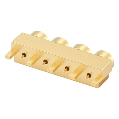 GPPO(mini-SMP) Male 4 Channel Connector ｜ End Launch | PCB Mount ｜ DC-40GHz