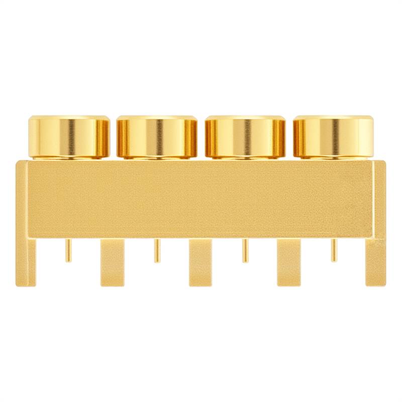 GPPO(mini-SMP) Male 4 Channel Connector ｜ End Launch | PCB Mount ｜ DC-40GHz