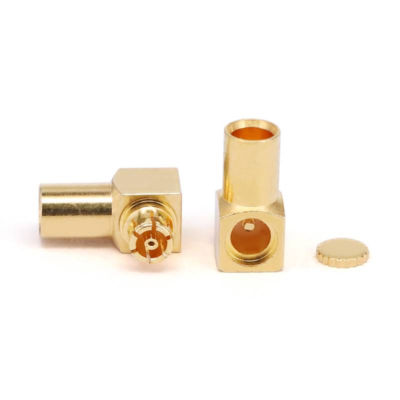 GPPO (Mini-SMP) Female Connector with Right Angle for .086' Series Cables, DC - 18GHz