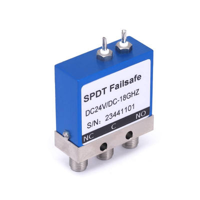 SPDT Electromechanical Relay Failsafe Switch, SMA Female, DC - 18GHz, 12V