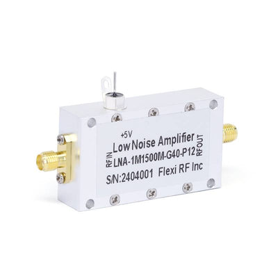 SMA Female Low Noise Amplifier (LNA), 40dB Gain, 2.4dB Noise Figure, 0.001 - 1.5GHz