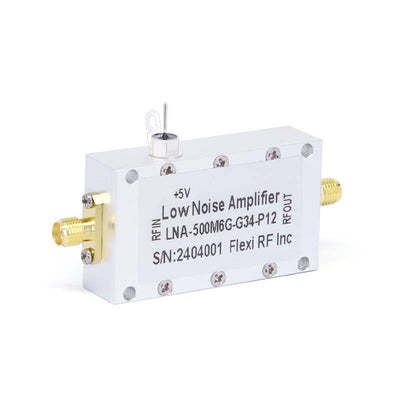 SMA Female Low Noise Amplifier (LNA), 34dB Gain, 1.6dB Noise Figure, 0.5 - 6GHz