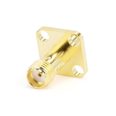 SMA Female to GPO(SMP) Limited Detent Male Adapter with 4 Hole Flange, DC - 18GHz