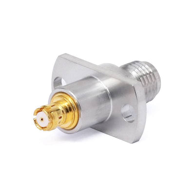 SMA Female to GPO (SMP) Female Adapter with 2 Hole Flange, DC - 18GHz
