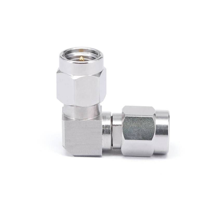 SMA Male to SMA Male Adapter with Right Angle, DC - 18GHz