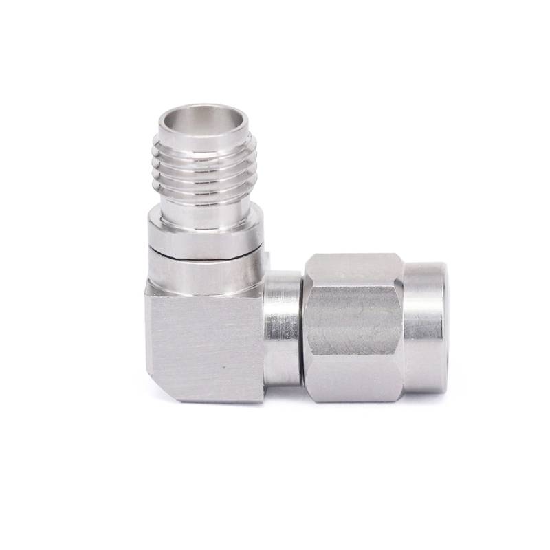 SMA Male to SMA Female Adapter with Right Angle, DC - 18GHz