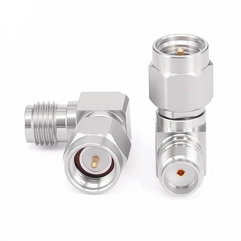 SMA Male to SMA Female Right Angle Adapter | DC-18GHz