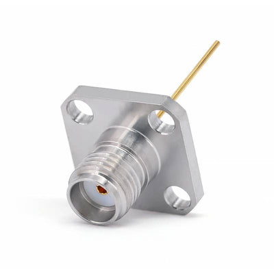 SMA Female Connector with 4 Hole Flange Center Pin Length 18mm,  DC-26.5GHz