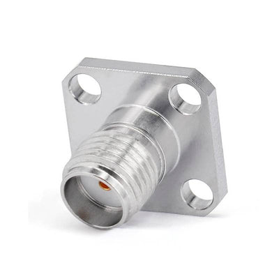 SMA Female Connector Field Replaceable with 4 Hole Flange, Acceptable Pin Diameter 0.51mm, DC - 26.5GHz