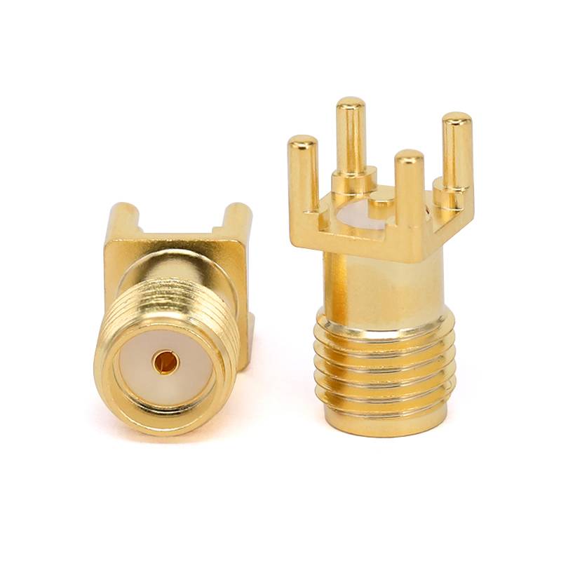 SMA Female Connector Vertical Launch Suit for PCB | Length of Center Pin 0.8mm  |  DC - 12.4GHz