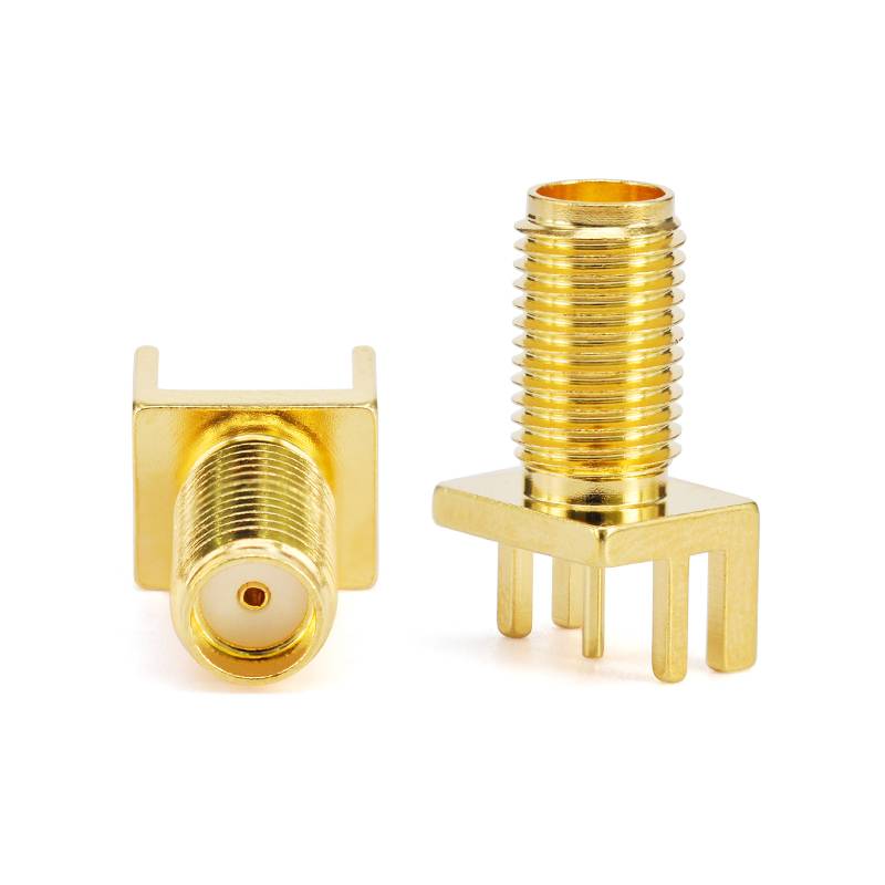 SMA Female Bulkhead Mount Connector End Launch Suit for PCB Thickness 1.63mm,  DC - 18GHz