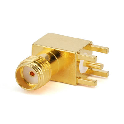 SMA Female Connector PCB Mount Soldering,Right Angle,DC - 6GHz