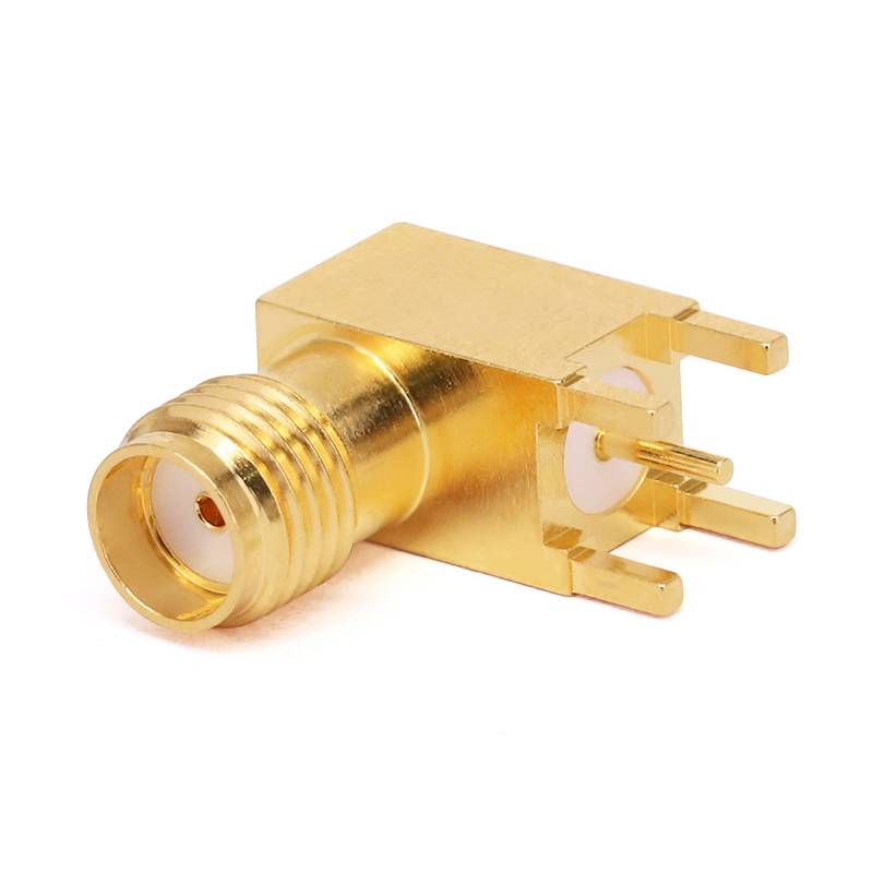 SMA Female Connector PCB Mount Soldering,Right Angle,DC - 6GHz