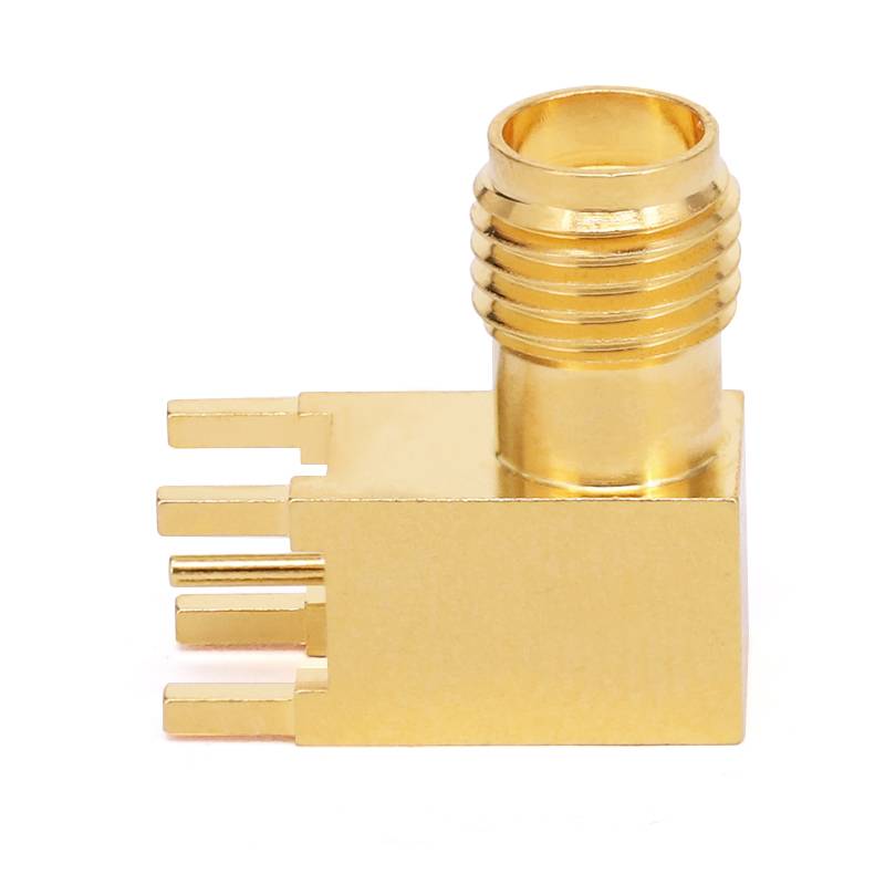 SMA Female Connector PCB Mount Soldering,Right Angle,DC - 6GHz