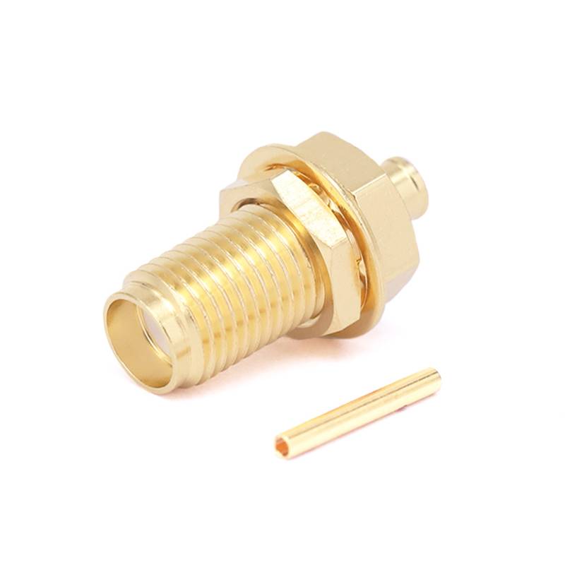 SMA Female Bulkhead Mount Connector for .086' Series Cables, DC - 18GHz