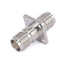 TNC Female–Female RF Adapter | 4-Hole Flange Mount | Brass Body | Tri-Alloy Plated | DC–18 GHz
