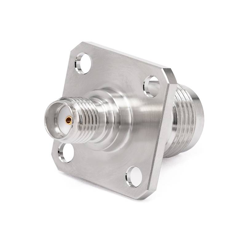 TNC Female to SMA Female Adapter with 4 Hole Flange,DC-4GHz