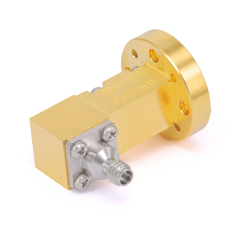 WR-12 to 1.0mm Female Right Angle  Waveguide to Coax Adapter with FUGP740 Flange | 60.5-91.9GHz