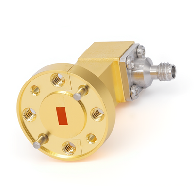 WR-15 to 1.0mm Female Right Angle  Waveguide to Coax Adapter with FUGP620 Flange | 50-75GHz