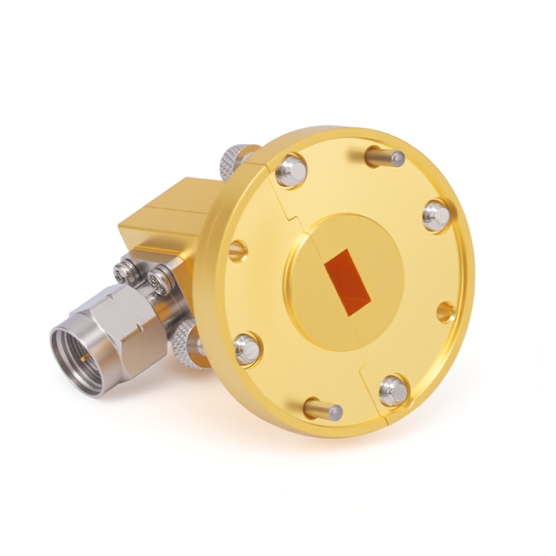 WR-22 to 2.4mm Male Right Angle Waveguide to Coax Adapter with UG-383/U Flange | 33 - 50GHz
