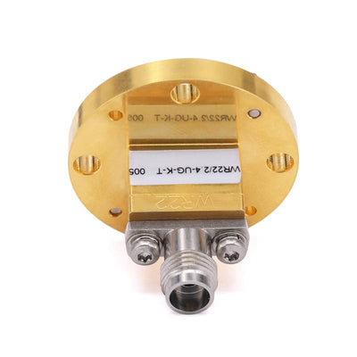 WR-22 to 2.4mm Female Straight Waveguide to Coax Adapters with UG-383/U Flange, 33 - 50GHz