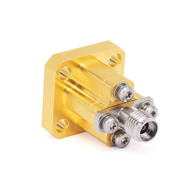 WR-28 to 2.92mm Female Straight Waveguide to Coax Adapters with UBR320 Flange, 26.5 - 40GHz