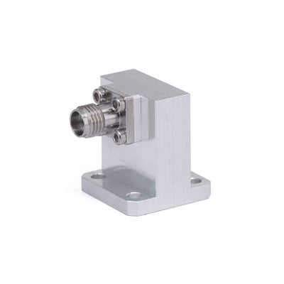 WR-28 to 2.92mm Female Right Angle Waveguide to Coax Adapters with UBR320 Flange, 26.5 - 40GHz