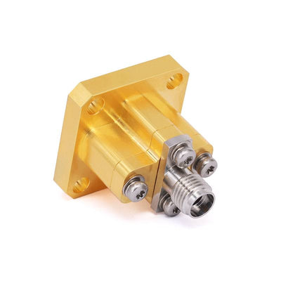 WR-42 to 2.92mm Female Straight Waveguide to Coax Adapters with UBR220 Flange, 18 - 26.5GHz