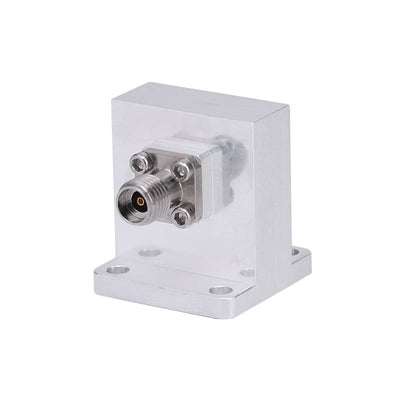 WR-42 to 2.92mm Female Right Angle Waveguide to Coax Adapters with UBR220 Flange, 18 - 26.5GHz