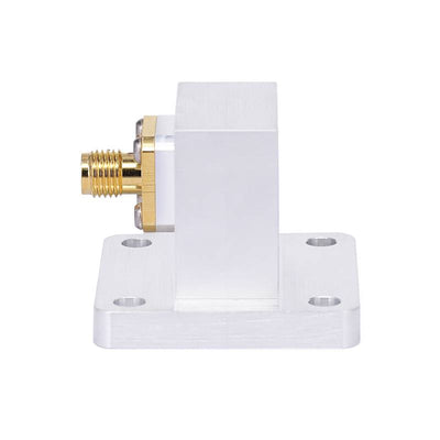 WR-62 to SMA Female Right Angle Waveguide to Coax Adapters with UBR140 Flange, 11.9 - 18GHz